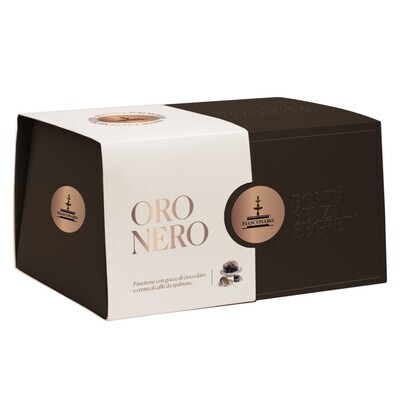 PANETTONE ORO NERO GIFT BOX -  Fiasconaro 1kg coffee cream, butter knife & gift bag included
