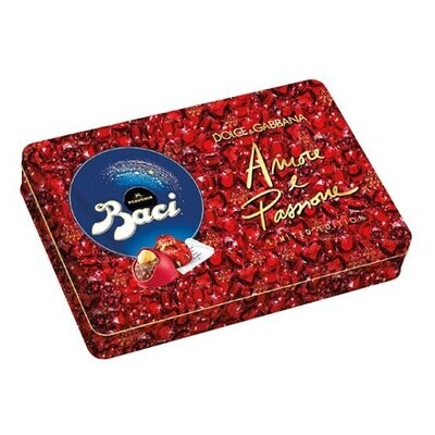 BACI AMORE & PASSIONE CHOCOLATES IN DOLCE & GABBANA TIN - 300gr BBE AUGUST 23