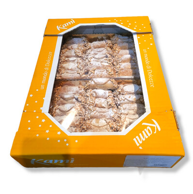 SICILIAN CANNOLI WITH HAZELNUT CHOCOLATE CREAM &amp; CHOPPED HAZELNUTS - Kami Dolciaria 46pc Avg - (2x750gr) -1.5kg
