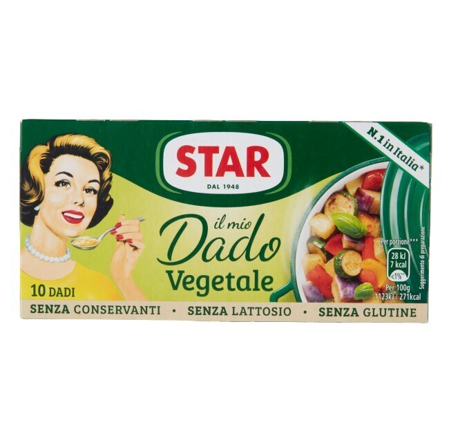 STAR &quot; IL MIO DADO VEGETALE &quot; VEGETABLE ITALIAN STOCK (10 CUBES) - 100gr