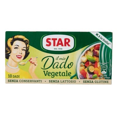STAR " IL MIO DADO VEGETALE " VEGETABLE ITALIAN STOCK (10 CUBES) - 100gr
