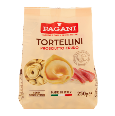 DRIED TORTELLINI AL PROSCIUTTO CRUDO - 250gr DRIED TORTELLINI AL PROSCIUTTO CRUDO - 250gr