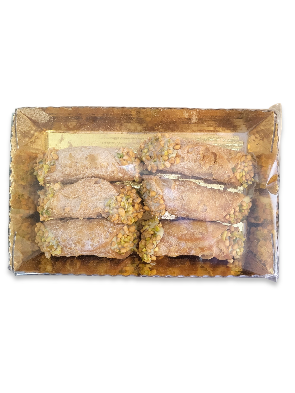 CANNOLI SICILIANI PISTACHIO CREAM &amp; CHOPPED HAZELNUTS - Kami 200gr (6pc)