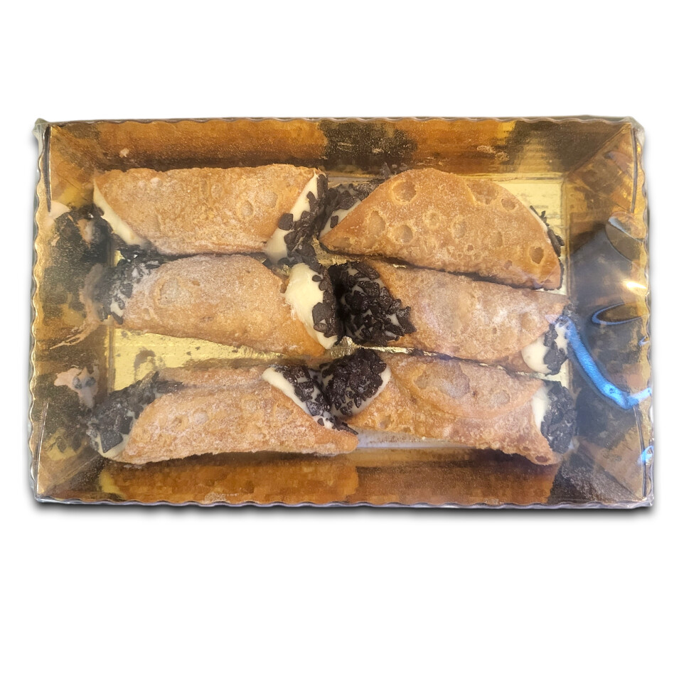 CANNOLI SICILIANI WHITE CREAM &amp; CHOCOLATE CHIP - Kami 200gr (6pc)