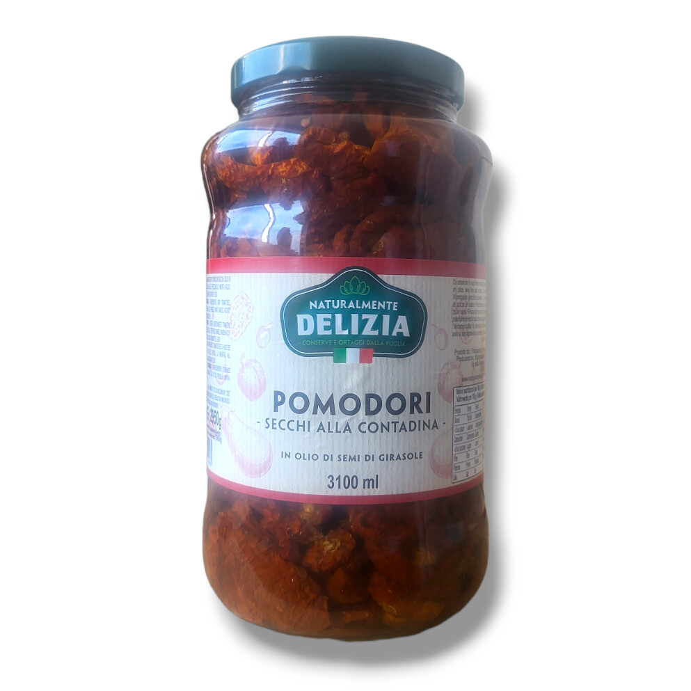 SUNDRIED TOMATOES IN SUNFLOWER OIL - Delizia 3100ml