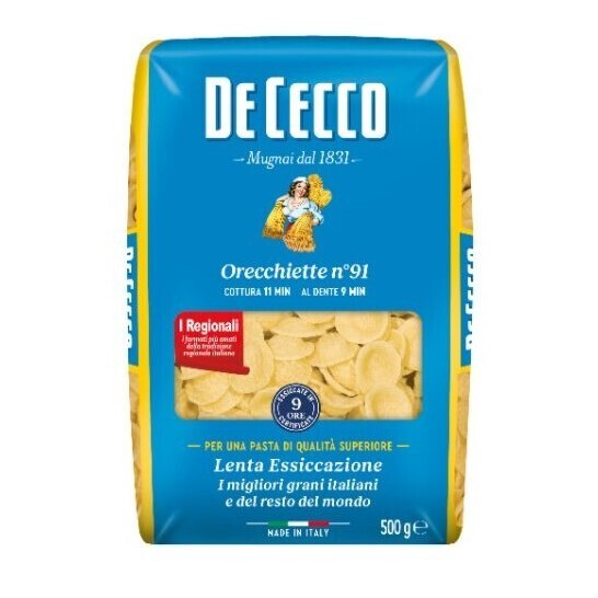 DE CECCO ORECCHIETTE RIGATE No.91 - 500gr