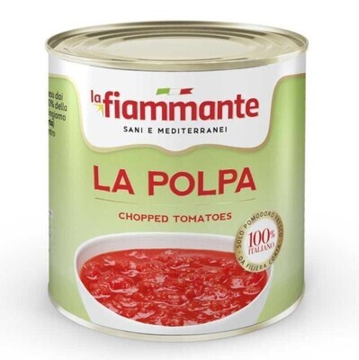 LA FIAMMANTE ITALIAN CHOPPED PLUM TOMATOES "la polpa" - 6x2500gr