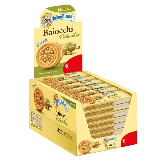 MULINO BIANCO BAIOCCHI PISTACHIO COUNTER DISPLAY - 42x28gr
