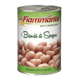 BIANCHI DI SPAGNA (Spanish White Beans) - La Fiammante 6x400gr BIANCHI DI SPAGNA (Spanish White Beans) - La Fiammante 6x400gr
