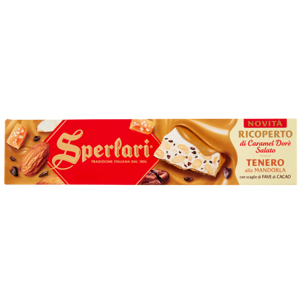 SPERLARI TENERO ALLA MANDORLE RICOPERTO DI CARAMEL SALATO - Sperlari 200gr