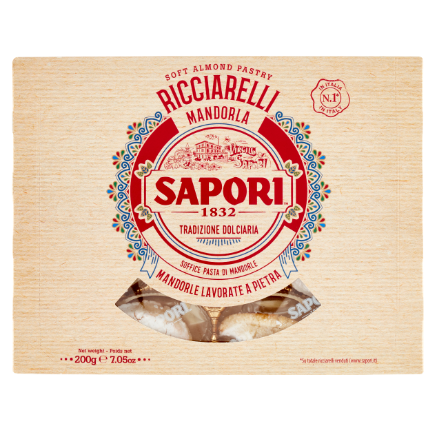 SAPORI RICCIARELLI MANDORLE (soft almond pastry) - Sapori 200gr