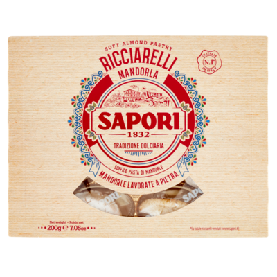 SAPORI RICCIARELLI MANDORLE (soft almond pastry) - Sapori 200gr