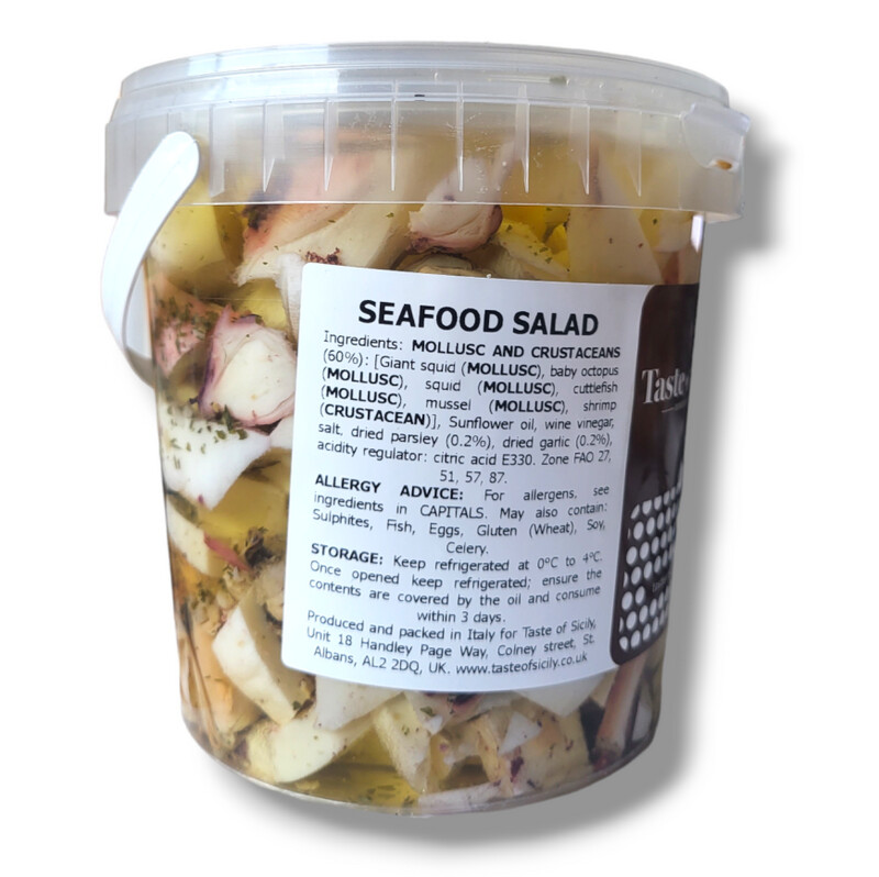 INSALATA DI MARE SEAFOOD SALAD - 1kg (600gr drained) INSALATA DI MARE SEAFOOD SALAD - 1kg (600gr drained)