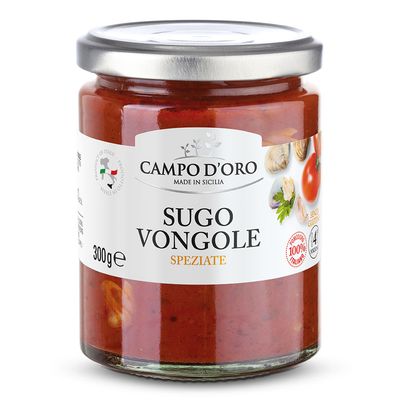 SUGO VONGOLE CLAMS WITH TOMATO SAUCE - Campo D'oro 300gr
