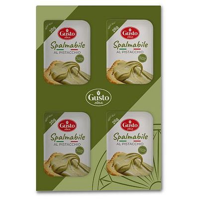 PISTACHIO CREAM SPREAD PORTION PACK (4pcs) - Gusto Etna 4x20gr