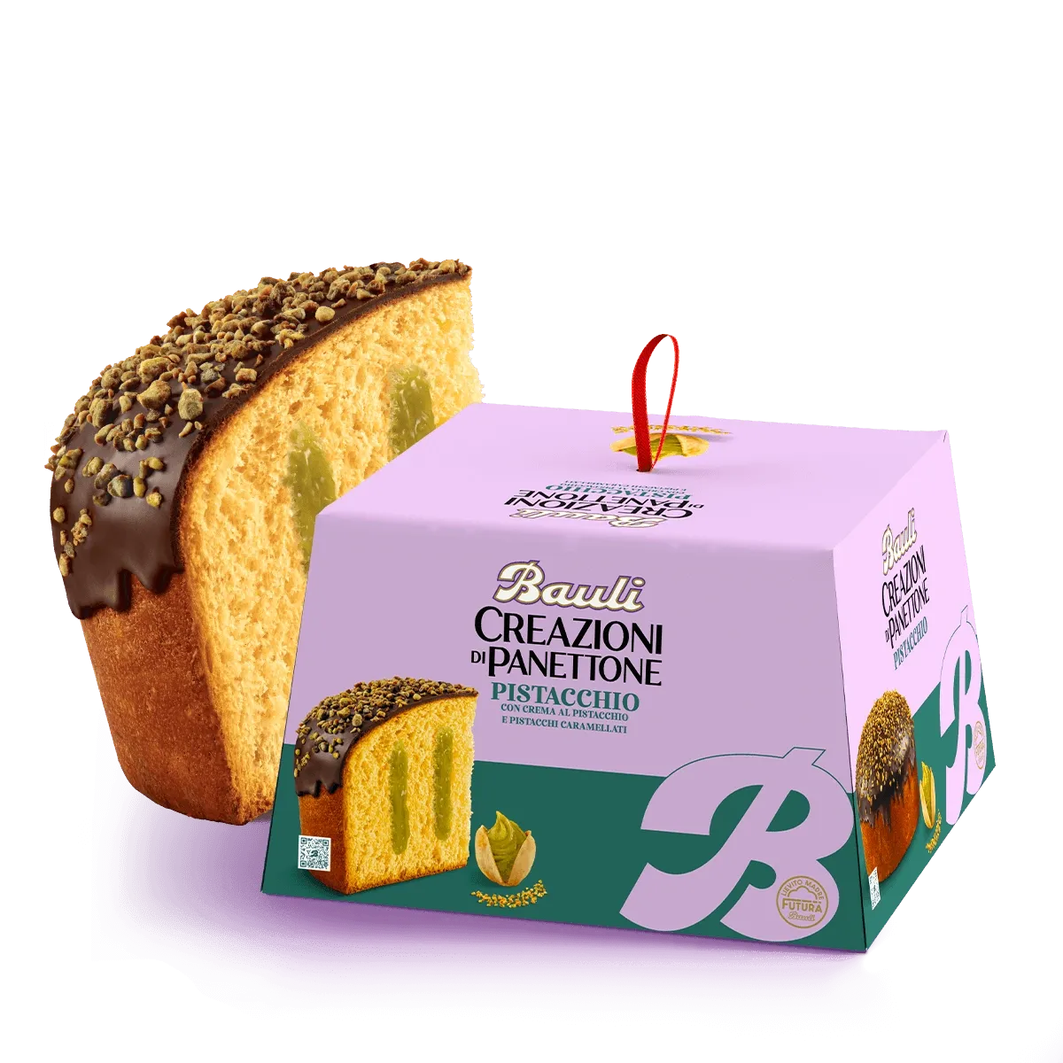 Bauli Creazioni Panettone with Pistachio Cream &amp; Caramelised Pistachios – 750g
