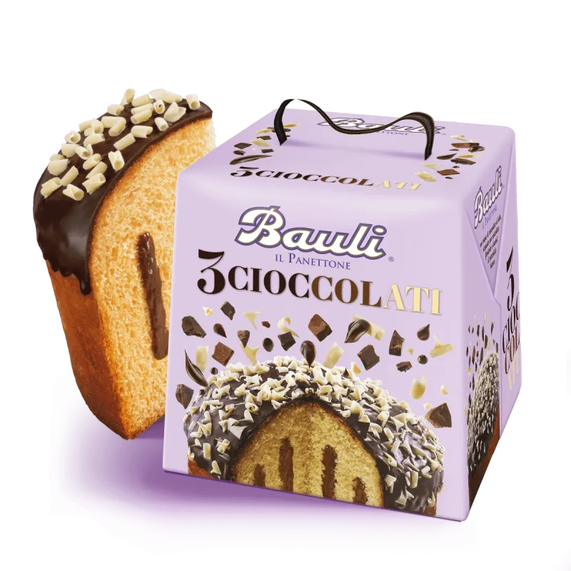 Bauli Panettone 3 Cioccolati – 750g