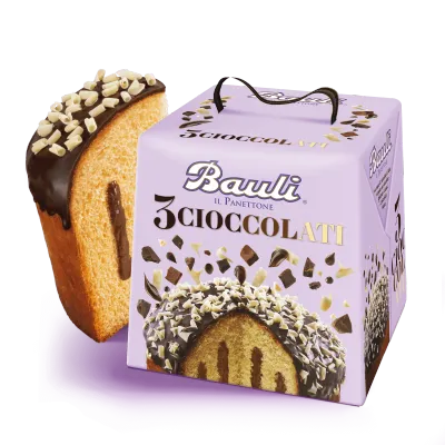 Bauli Panettone 3 Cioccolati – 750g Bauli Panettone 3 Cioccolati – 750g