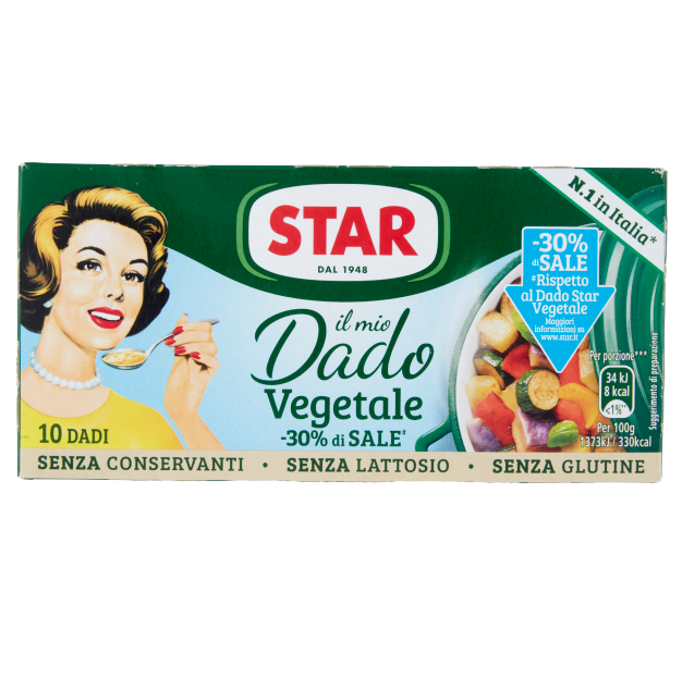 STAR *LOW SALT* VEGETABLE ITALIAN STOCK (10 CUBES) - 100gr