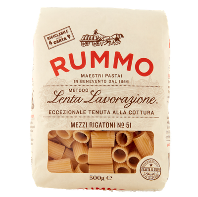 RUMMO MEZZI RIGATONI No.51 - 500gr RUMMO MEZZI RIGATONI No.51 - 500gr