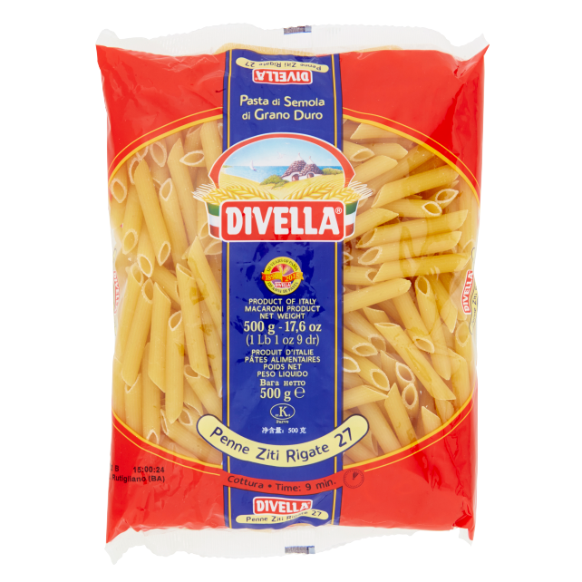 DIVELLA PENNE ZITI RIGATE PASTA DI SEMOLA No.27 - 500gr