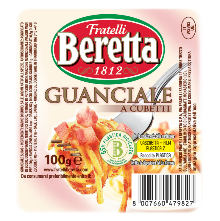 GUANCIALE A CUBETTI - Beretta 100gr