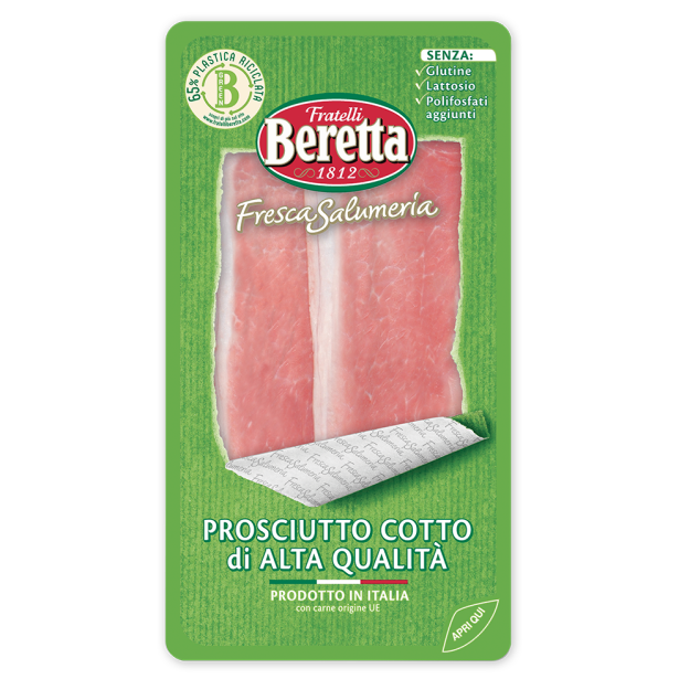 SLICED PROSCIUTTO COTTO ALTA QUALITA - Beretta 100gr