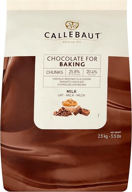 CALLEBAUT MILK  CHOCOLATE DROPS FOR BAKING - 2.5kg