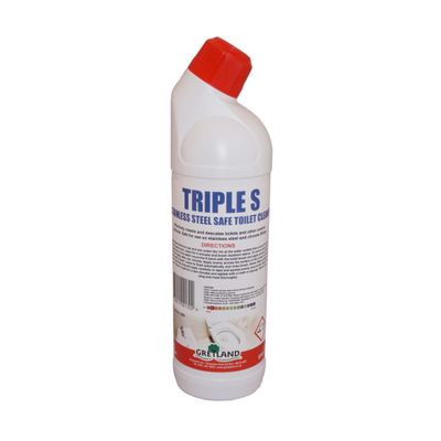 1L TRIPLE S TOILET CLEANER STAINLESS STEEL SAFE 1L TRIPLE S TOILET CLEANER STAINLESS STEEL SAFE