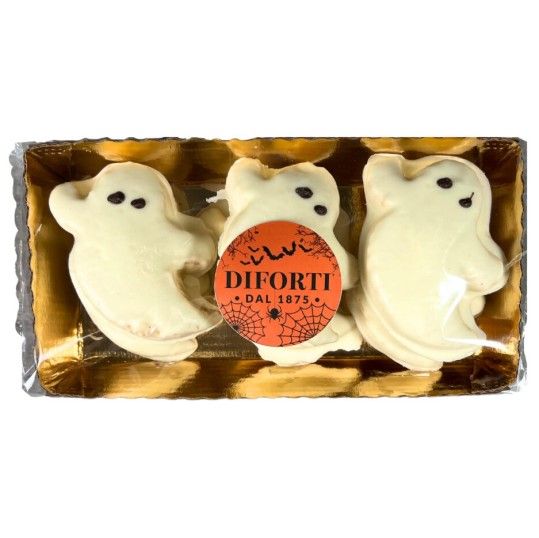 Diforti Ghosts Coated in White Chocolate – 6 Biscuits (200g)