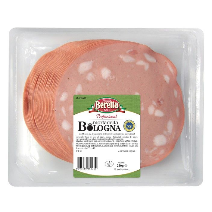 SLICED MORTADELLA BOLOGNA PROFESSIONAL - Beretta 300gr