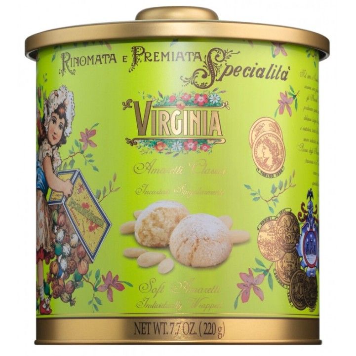 Virginia Soft Amaretti Classici Green Barrel Tin – 220g