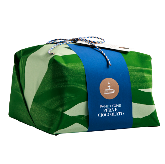 Fiasconaro Panettone Pera e Cioccolato Hand Wrapped – 1kg (Gift Bag Included)