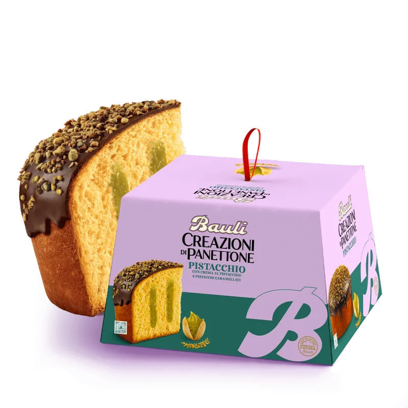 Bauli Creazioni Panettone with Pistachio Cream &amp; Caramelised Pistachios – 750g