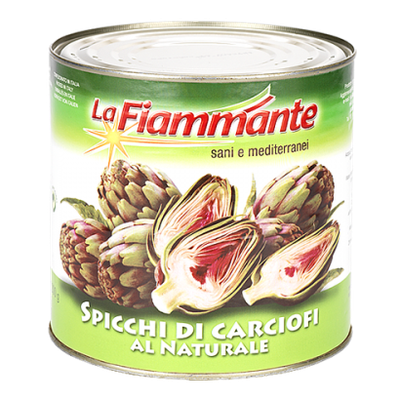 CARCIOFI SPICCHI AL NATURALE (ARTICHOKE QUARTERS IN BRINE) - La Fiammante 2.5kg