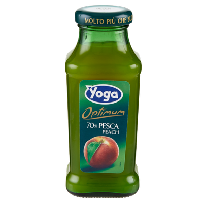 YOGA PESCA GLASS OPTIMUM 70% PEACH FRUIT JUICE - 24x200ml