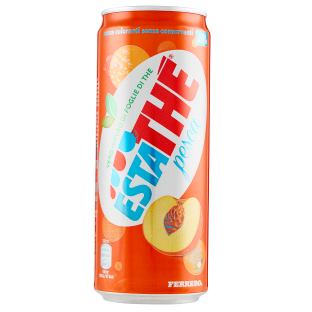 Estathé Pesca Peach Iced Tea Cans – 24 x 330ml