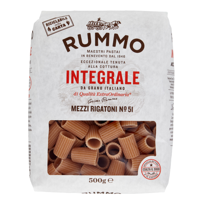 RUMMO MEZZI RIGATONI INTEGRALE  No.51 - 500gr