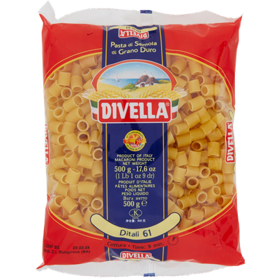 Divella Ditali Pasta di Semola No.61 – 500g Divella Ditali Pasta di Semola No.61 – 500g