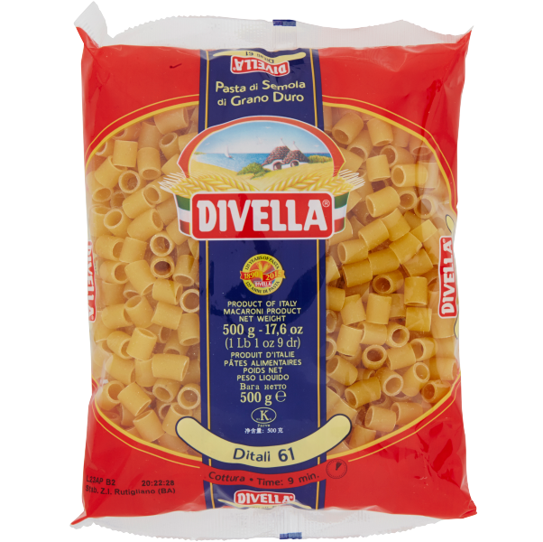 Divella Ditali Pasta di Semola No.61 – 500g