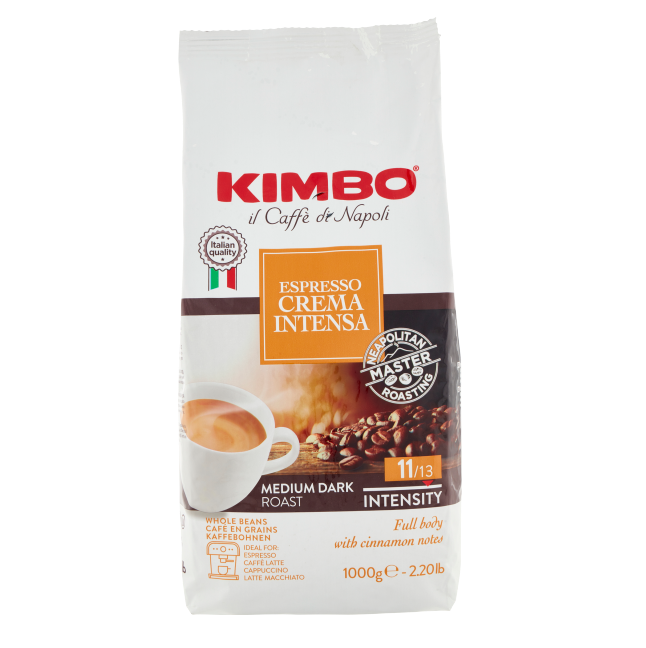 KIMBO CREMA INTENSO COFFEE BEANS - 1kg