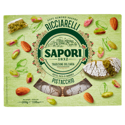 SAPORI RICCIARELLI PISTACCHIO (soft almond pastry) - Sapori 200gr