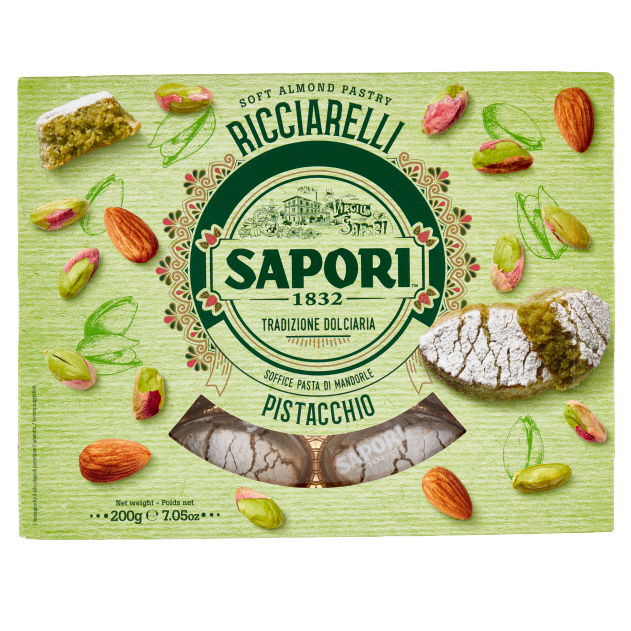 SAPORI RICCIARELLI PISTACCHIO (soft almond pastry) - Sapori 200gr