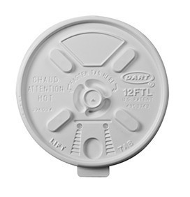 12oz FLAT LIDS LIFT &amp; LOCK - Dart 12(FTL)(JLPF) 1000