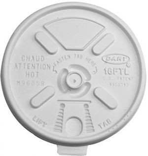 16oz FLAT LIDS LIFT &amp; LOCK 16FTL - Dart 1000