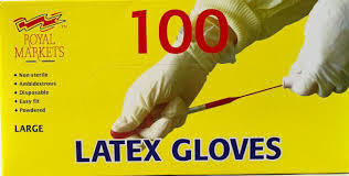 100 X LARGE LATEX GLOVE