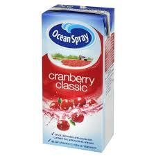 CRANBERRY JUICE - Ocean Spray 12x1ltr CRANBERRY JUICE - Ocean Spray 12x1ltr
