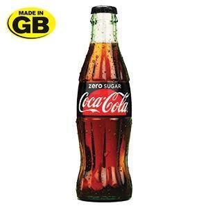 GB COCA COLA COKE ZERO GLASS BOTTLE - 24x330ml