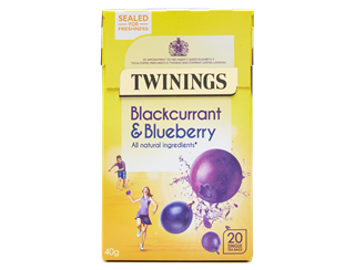 TWININGS  BLACURRANT & BLUEBERRY FRUIT TEA - 20`s