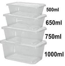 MICROWAVE CONTAINER & LIDS 1000ml - 250